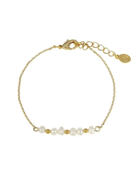 Armband Zoé Süßwasserperlen - 18 Kt vergoldet
