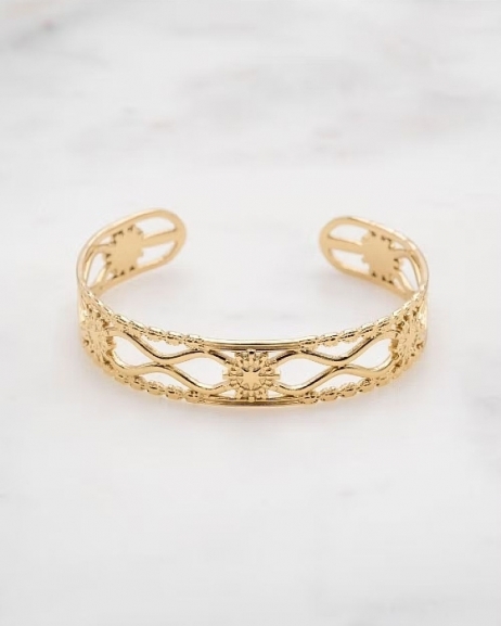 Jonc Ornella - Doré avec pierre en nacre