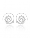 Boucles d'oreilles spirales en argent
